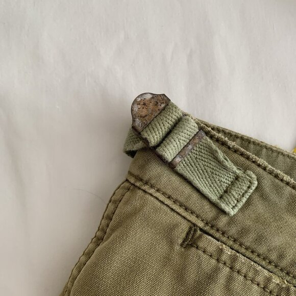 Free People Army Utility Long Cargo Shorts Women's Size 28 Olive Green - Picture 11 of 11